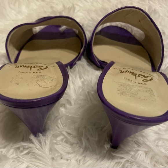 Purple NWOT leather mules size 8.5 M - Picture 3 of 8